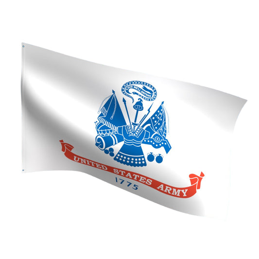 U.S. Army nylon flag flying on outdoor flagpole