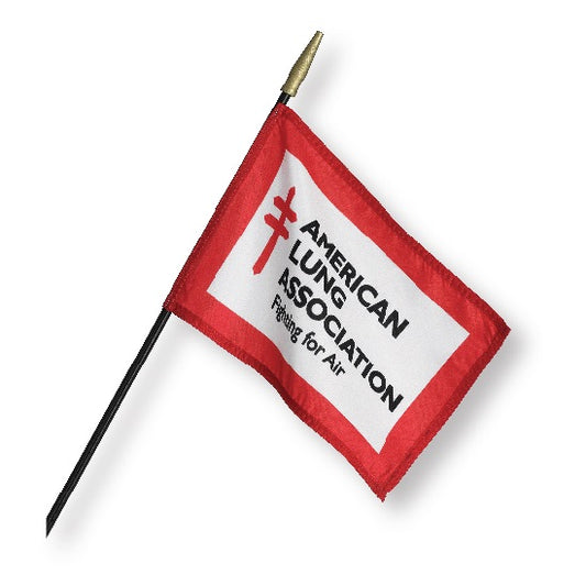 Custom Digitally Printed Stick Flags – Nylon Handheld Flags (Set of 6)