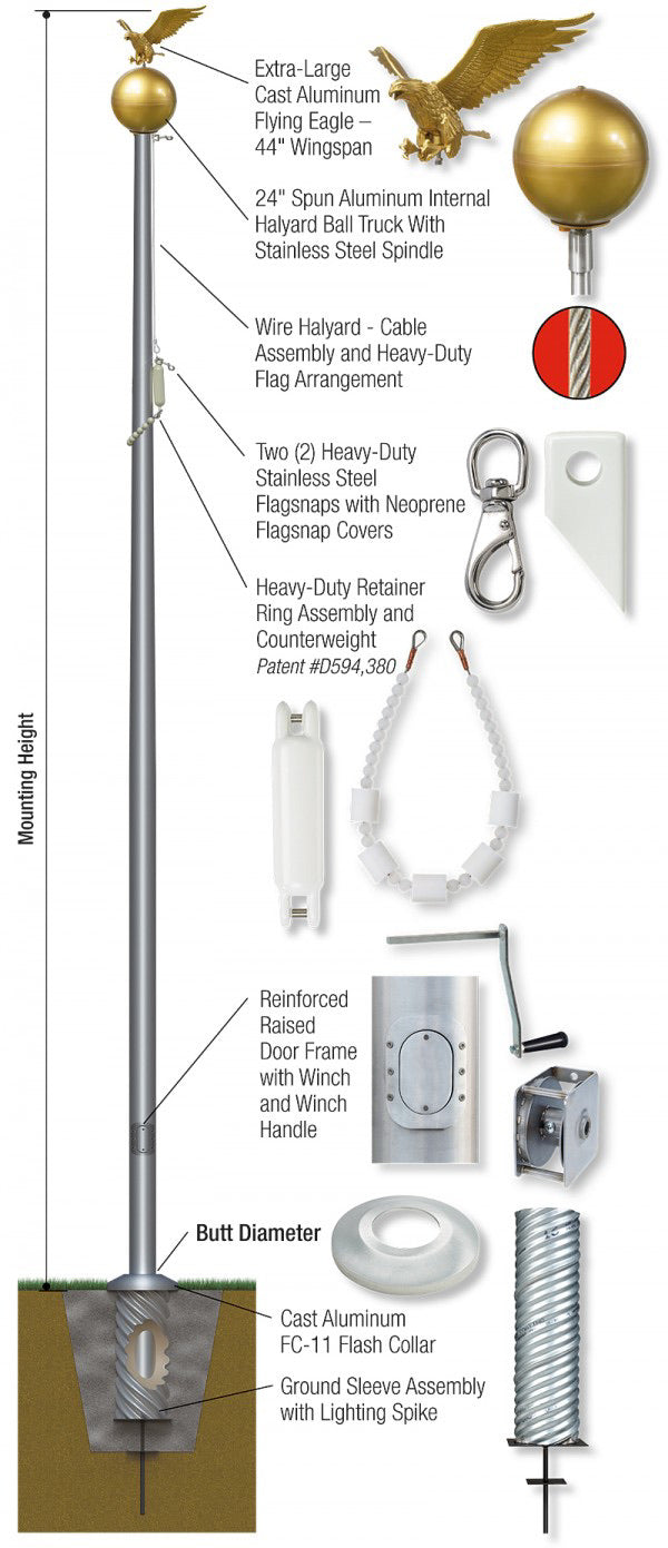 Apex 100 Flagpole