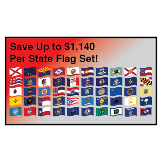 Set of 50 State Flags - Polyester