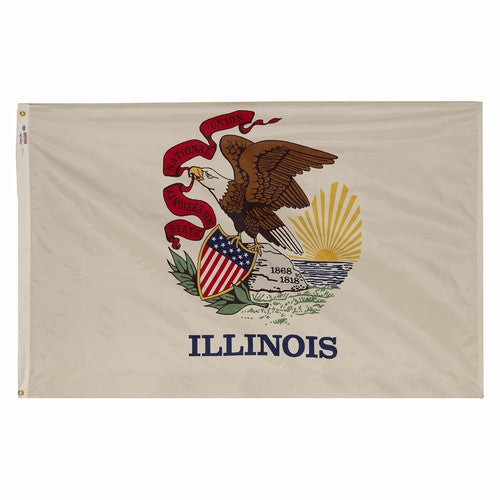 American Flag + Illinois Polyester Flag Bundle