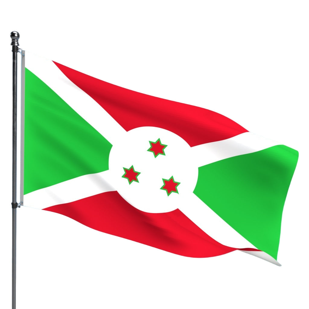 Burundi Flag – Outdoor and Indoor Nylon Burundi Flag for Display