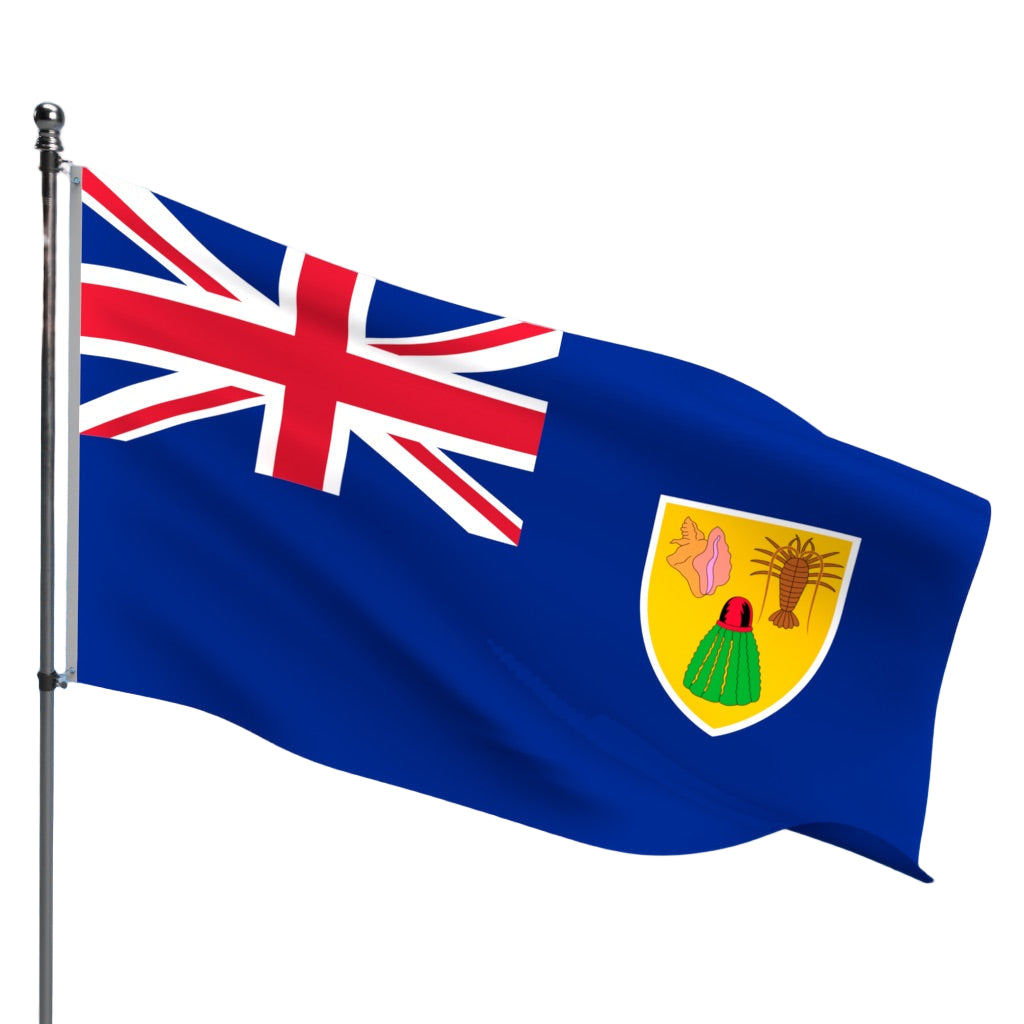Turks & Caicos Flag – Outdoor and Indoor Nylon Turks & Caicos Flag for Display