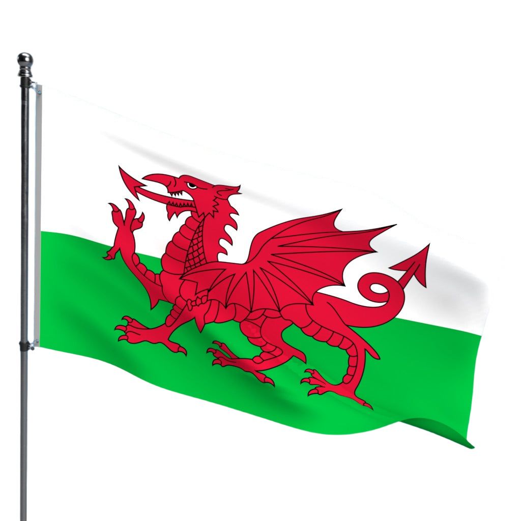Wales Flag – Outdoor and Indoor Nylon Wales Flag for Display