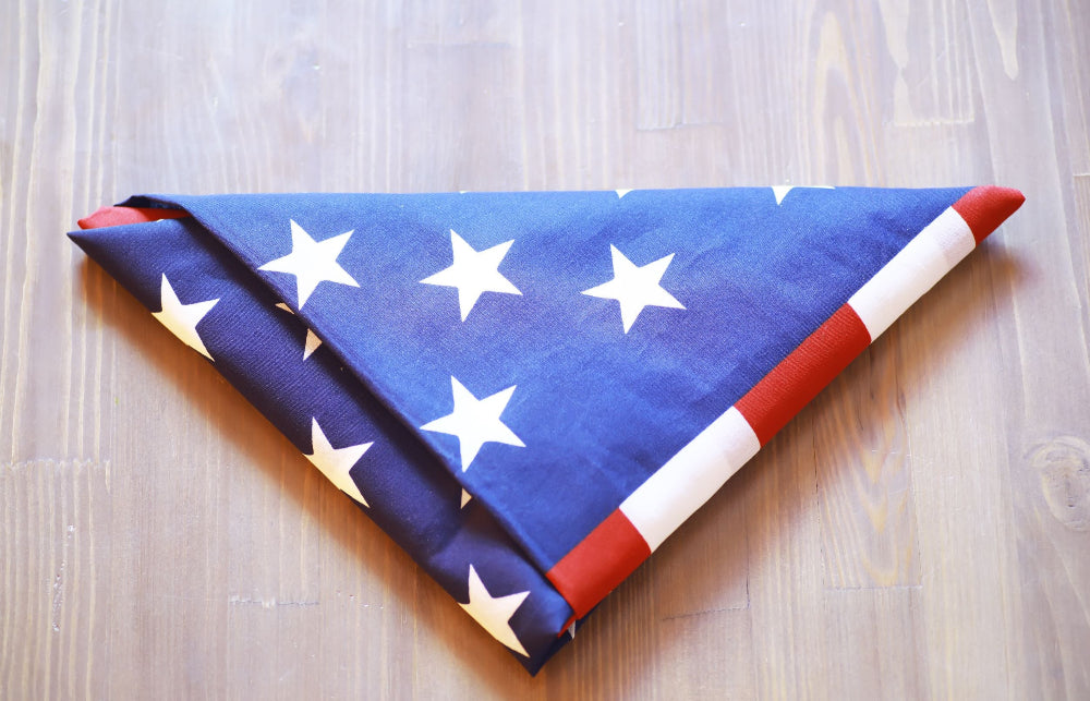 Folded American Flag for storing