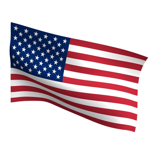 US nylon American flag with pole sleeve mounted 
