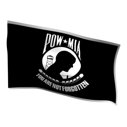 pow/mia flag with silver fringe