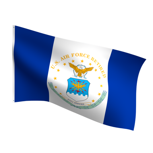 U.S. Air Force Retired flag against a 
