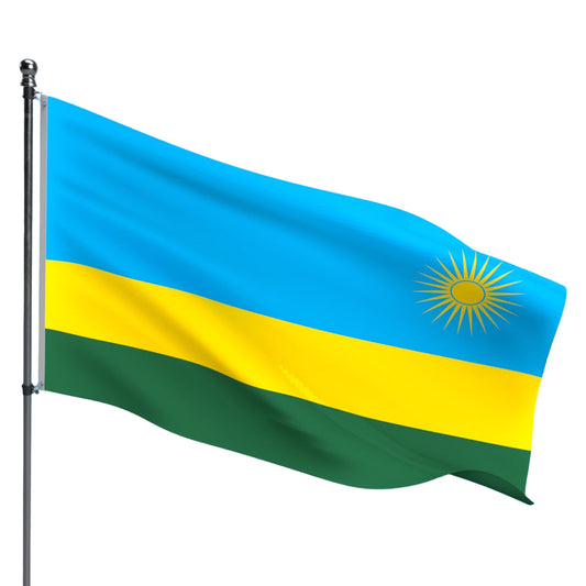 Rwanda Flag – Outdoor and Indoor Nylon Rwanda Flag for Display