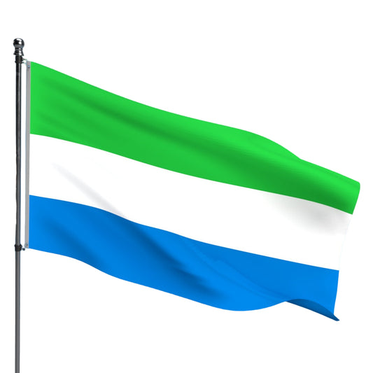 Sierra Leone Flag – Outdoor and Indoor Nylon Sierra Leone Flag for Display