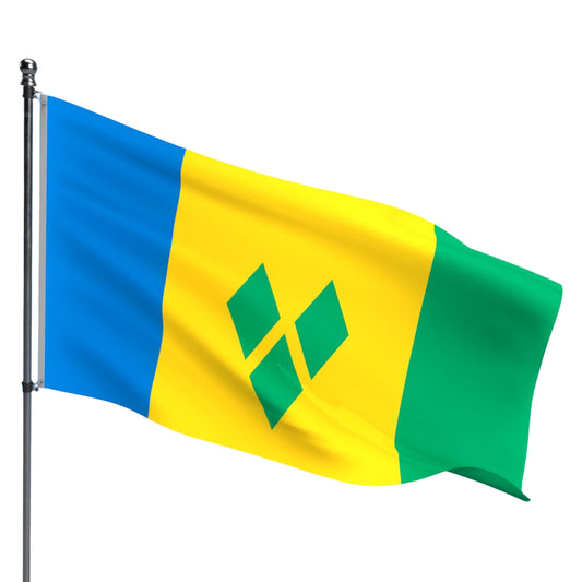 St. Vincent & The Grenadines Flag – Outdoor and Indoor Nylon St. Vincent & The Grenadines Flag for Display
