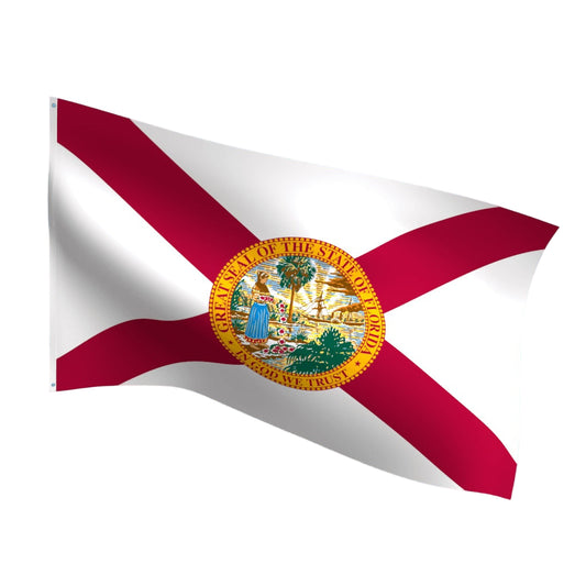 Durable outdoor nylon Florida state flag with reinforced stitching and brass grommets