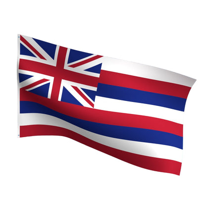 Durable outdoor nylon Hawaii state flag with reinforced stitching and brass grommets
