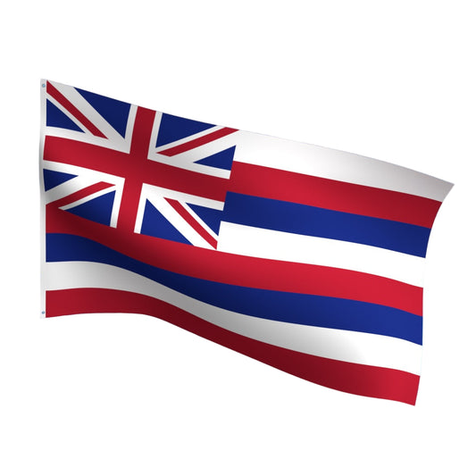 Durable outdoor nylon Hawaii state flag with reinforced stitching and brass grommets