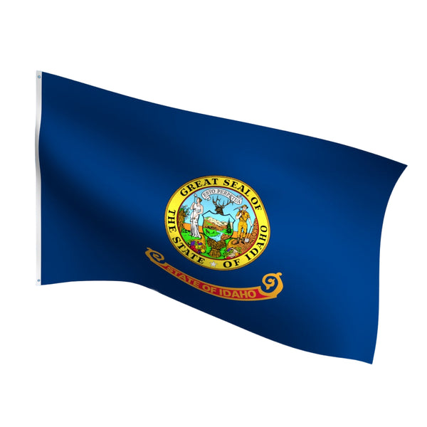 Durable outdoor nylon Idaho state flag with reinforced stitching and brass grommets