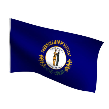 Durable outdoor nylon Kentucky state flag with reinforced stitching and brass grommets
