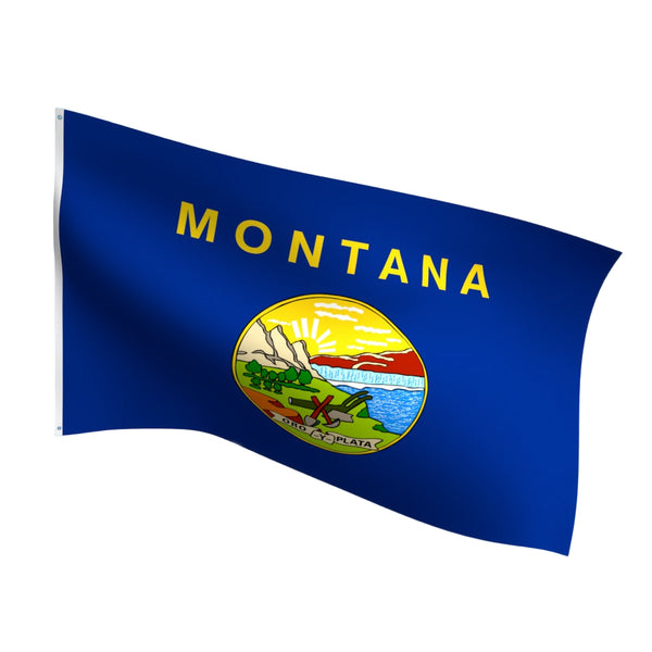 Durable outdoor nylon Montana state flag with reinforced stitching and brass grommets