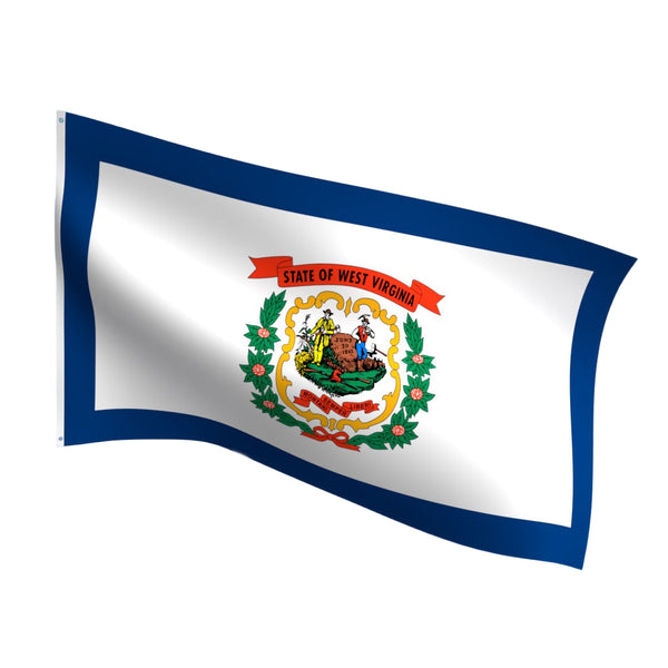 Durable outdoor nylon Virginia state flag with reinforced stitching and brass grommets