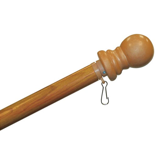 Wood Flagpole – 5ft & 6ft with Ball Top