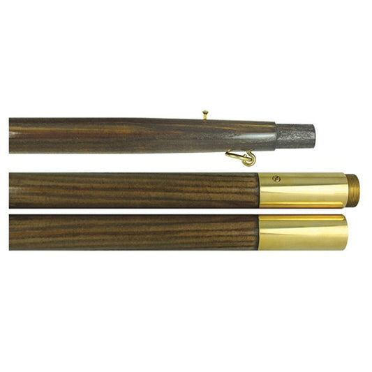 Indoor Oak Flagpole Brass Joints