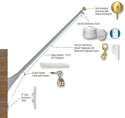 Outrigger Wall Mounted Flagpole