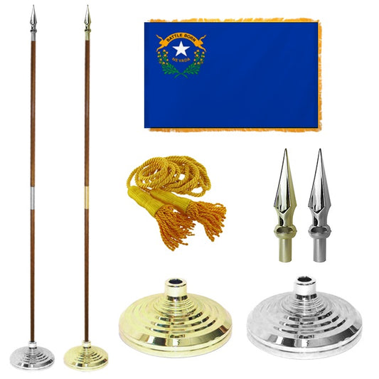 Nevada State Flag Presentation Set – Indoor Flag Presentation Set for Ceremonial Display