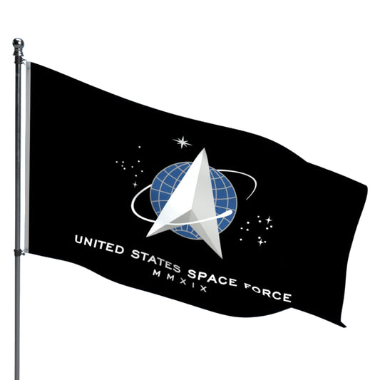 Flag with United States Space Force logo 