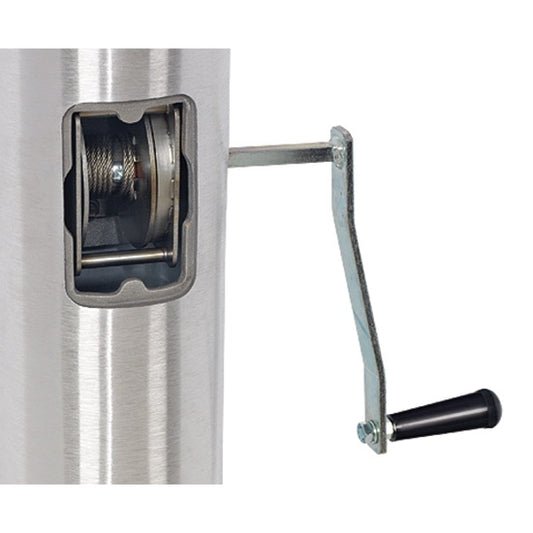 Internal halyard winch handle