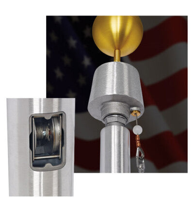 Independence Internal Halyard Aluminum Flagpole