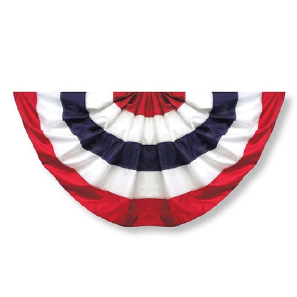 American Flag Fan Drapes – Pleated Bunting with Stars or Plain