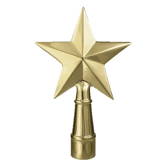 Brass Texas Star – Brass Flagpole Topper for Indoor and Outdoor Displays