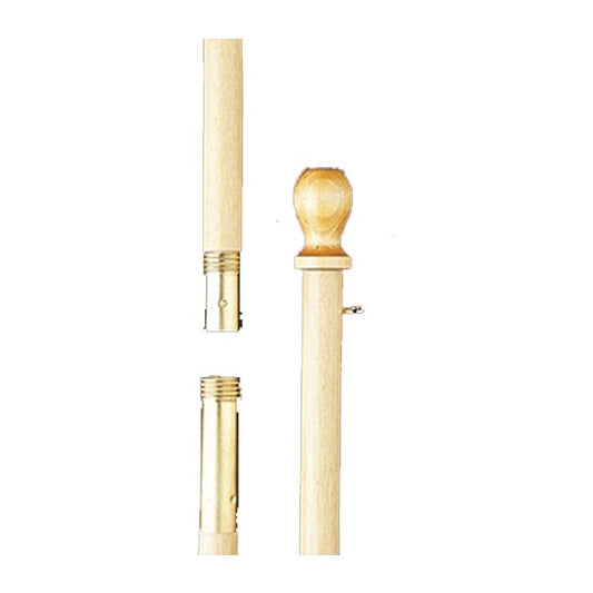 Varnished Wood Flagpole