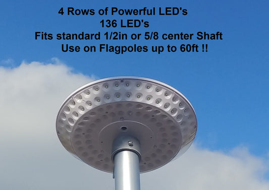 Deluxe Solar LED Flagpole Light – Commercial Grade Outdoor Illumination