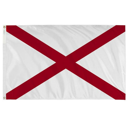 Durable outdoor nylon Alabama state flag with reinforced stitching and brass grommets