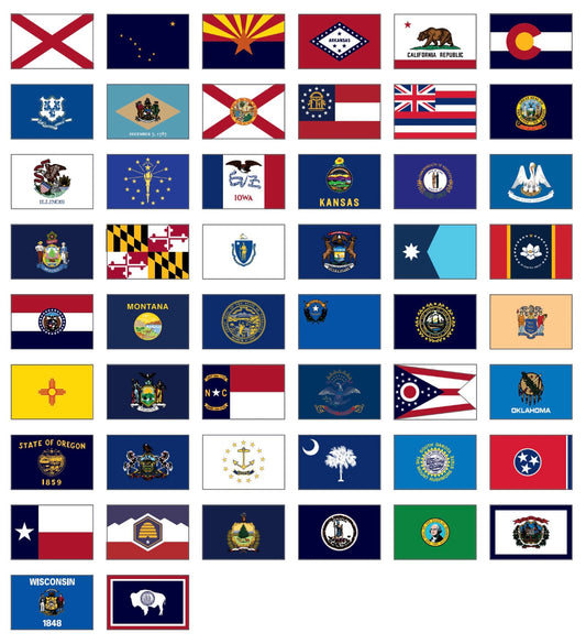 All 50 State Flag Collection in Nylon