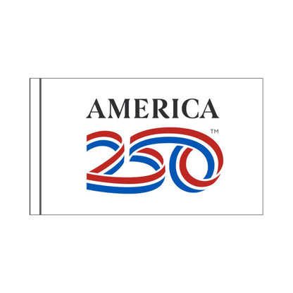 America's 250th Anniversary White Poly-Cotton Flag