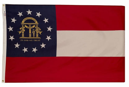 American Flag + Georgia Polyester Flag Bundle
