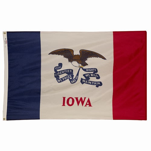 American Flag + Iowa Polyester Flag Bundle