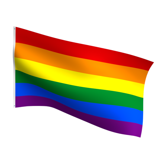 Nylon Rainbow Pride Flag, fade-resistant and made in the USA