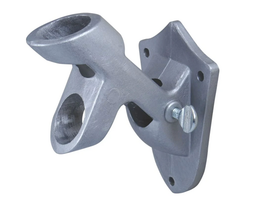 Heavy Duty Aluminum 2-Way Flagpole Bracket | Black, Silver, White, Copper Finishes