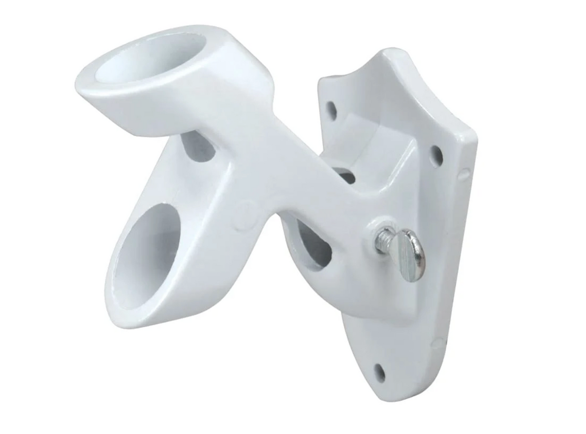 Heavy Duty Aluminum 2-Way Flagpole Bracket | Black, Silver, White, Copper Finishes