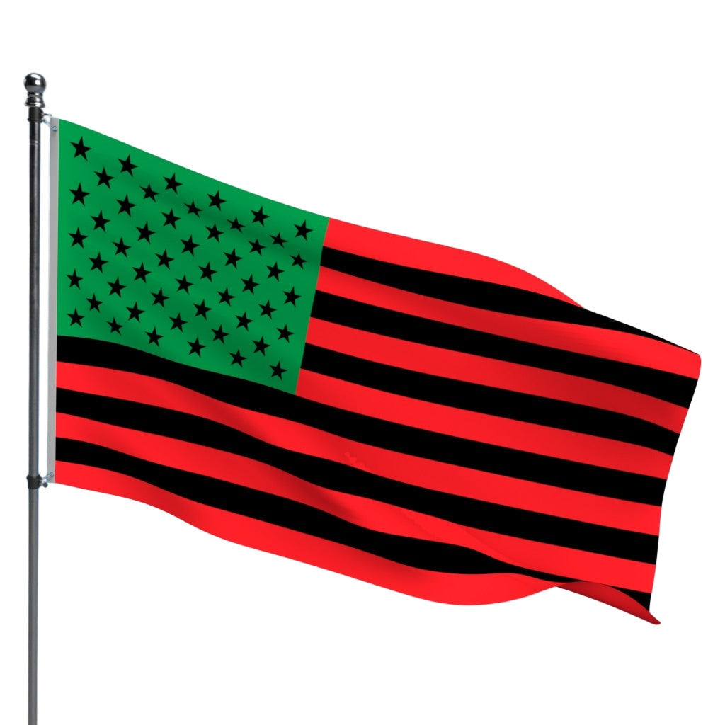 Afro American Flag – Outdoor and Indoor Nylon Afro American Flag for Display