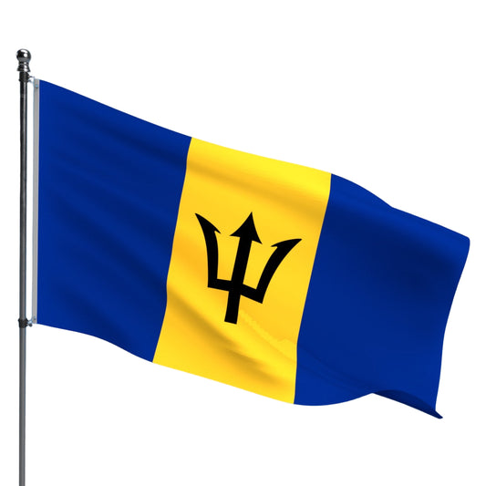 Barbados Flag – Outdoor and Indoor Nylon Barbados Flag for Display