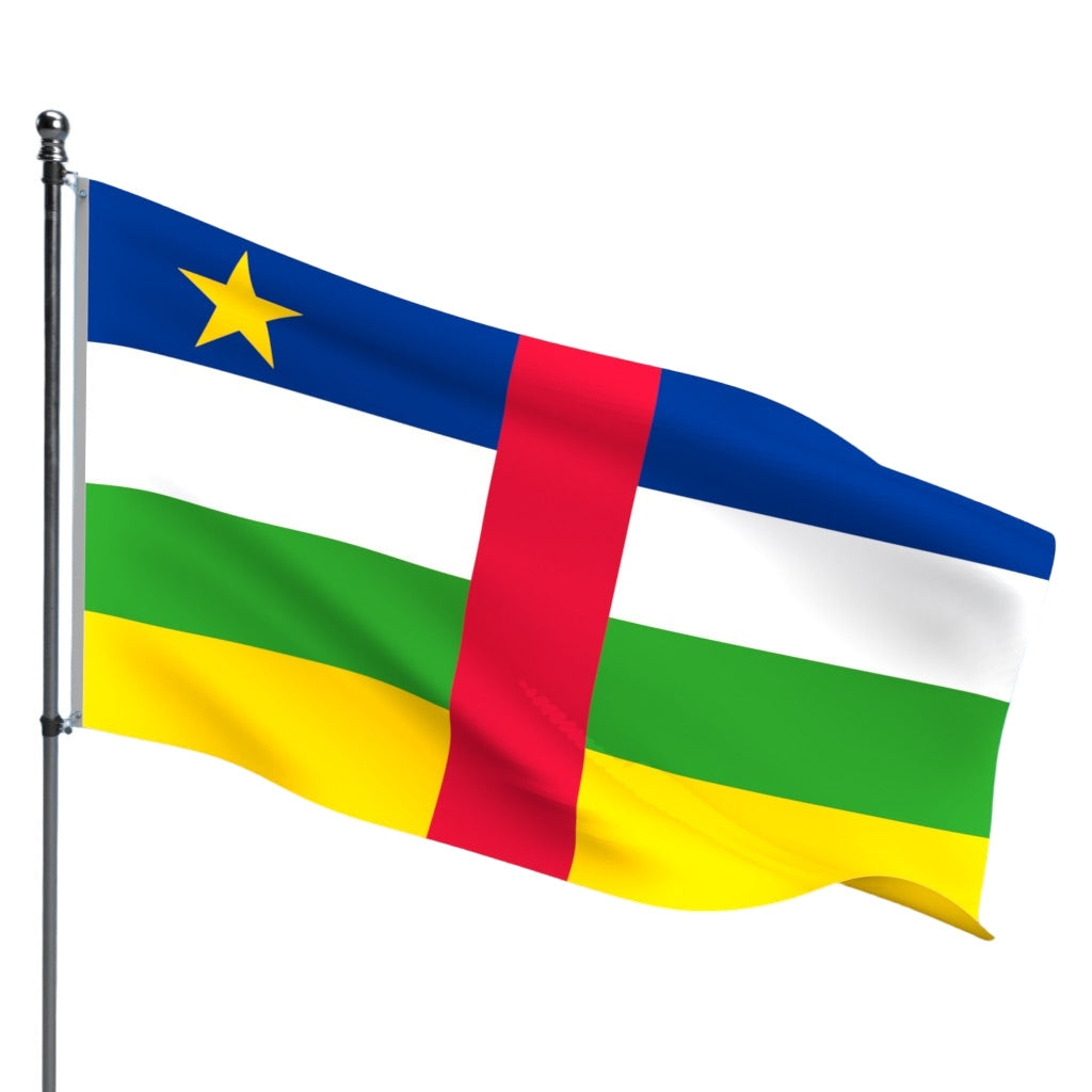 Central African Rep. Flag – Outdoor and Indoor Nylon Central African Rep. Flag for Display