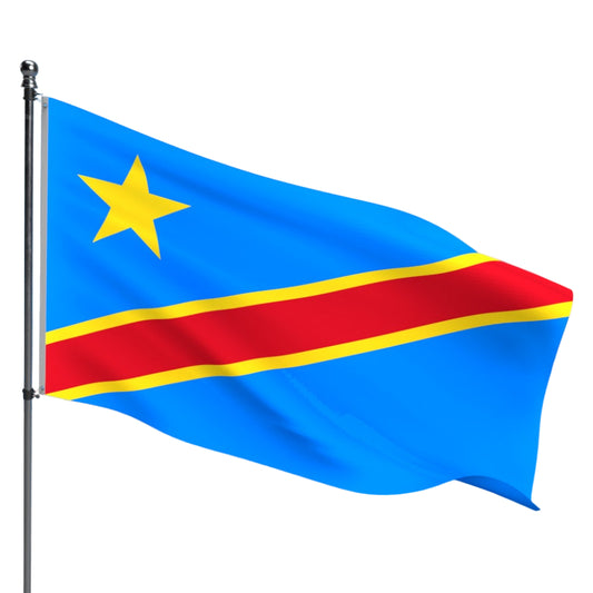 Dem. Rep. Of Congo Flag – Outdoor and Indoor Nylon Dem. Rep. Of Congo Flag for Display