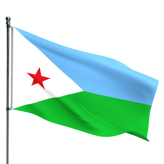 Djibouti Flag – Outdoor and Indoor Nylon Djibouti Flag for Display