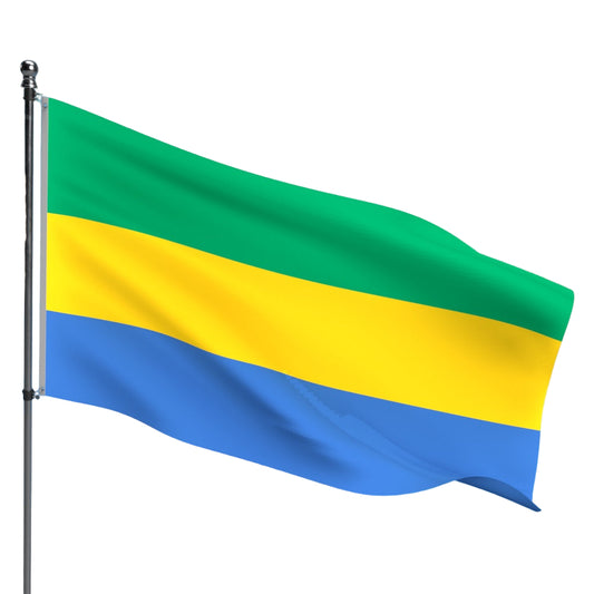 Gabon Flag – Outdoor and Indoor Nylon Gabon Flag for Display