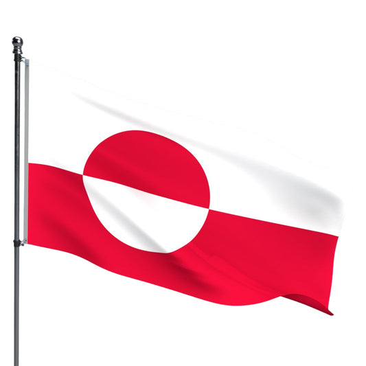 Greenland Flag – Outdoor and Indoor Nylon Greenland Flag for Display