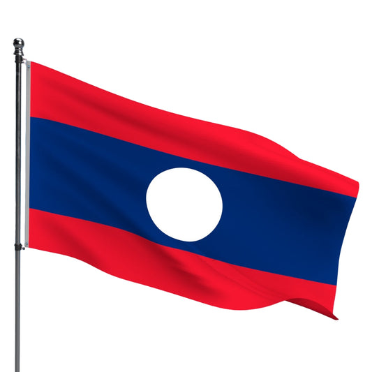 Laos Flag – Outdoor and Indoor Nylon Laos Flag for Display