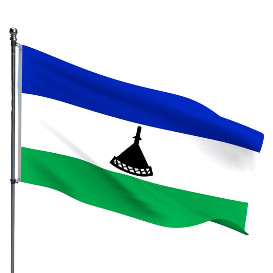 Lesotho Flag – Outdoor and Indoor Nylon Lesotho Flag for Display